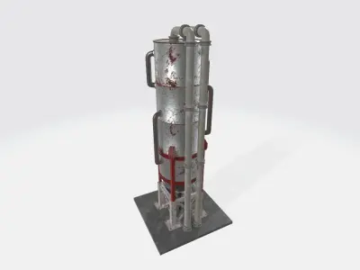 Big Industrial Cylinder 3D model Low-poly 3D model