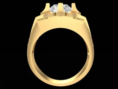 Mens Luxury Signet Ring 3D Model 2417 3D print model