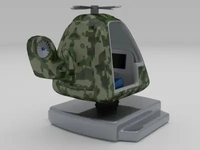 Army Kiddie Ride Low-poly 3D model