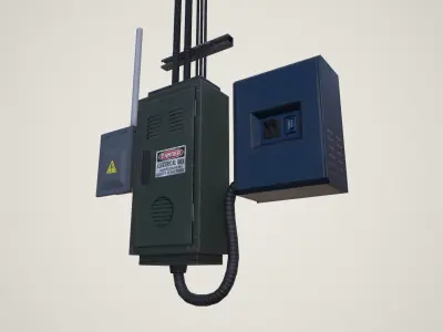 Electrical Boxes Low-poly 3D model