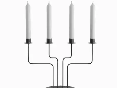 Candlestick 02 Low-poly 3D model