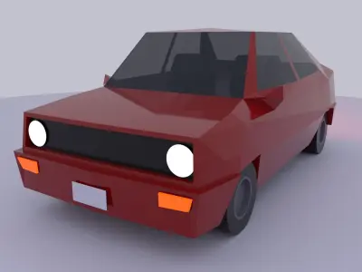 Low poly vehicles and props Free low-poly 3D model