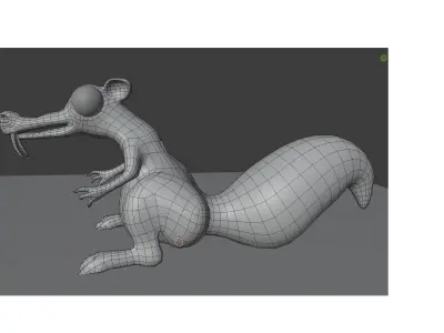 SQUIRREL RIGGED Low-poly 3D model