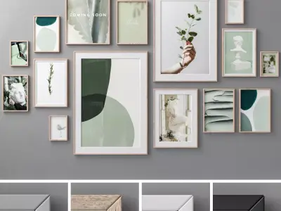 Photo Frames Set  82 3D model