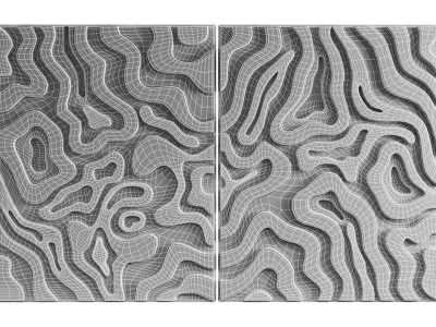 Wall art panel 03 3D model
