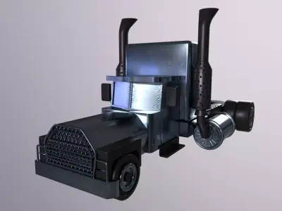 Truck Game Ready - High Poly 3d Model  Low-poly 3D model