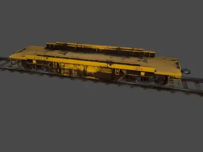 Train car Low-poly 3D model