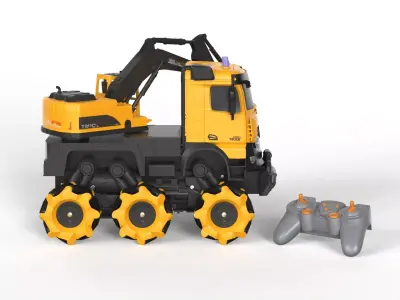 Silvergear Remote Control Excavator Low-poly 3D model