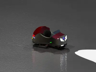 Electrical Sleigh for Santa Free 3D model