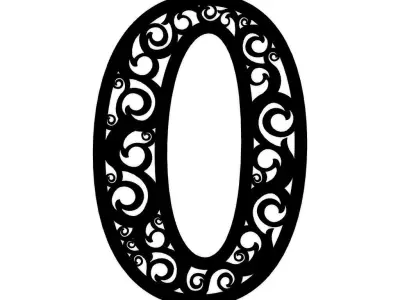 Numeric Art 2D Number 3D print model