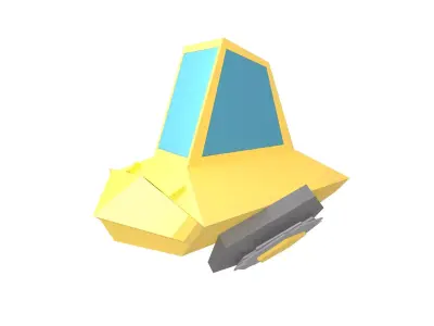 Future Car v1 002 Low-poly 3D model