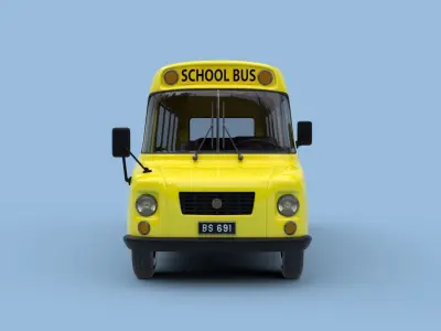Cartoon School Bus 3D model