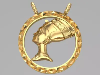 Queen Nefertiti pendant 3D print model