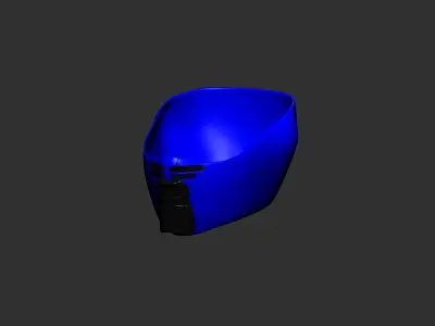 helmet high poly sculpt 3d printable ver 7 3D model 3D model
