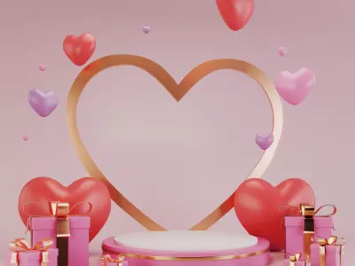 Valentines Day Prop Low-poly 3D model