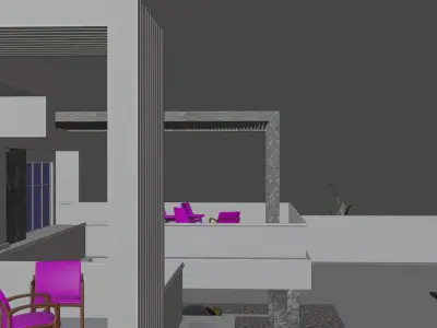 Modren house design Free low-poly 3D model