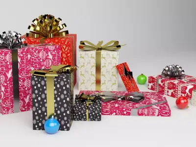 Christmas Gift - Gift Set - Packed - 3D model