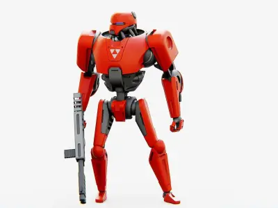 BATTLE DROID ARES Rigged for Unreal Engine - Unity - MIXAMO  3D model