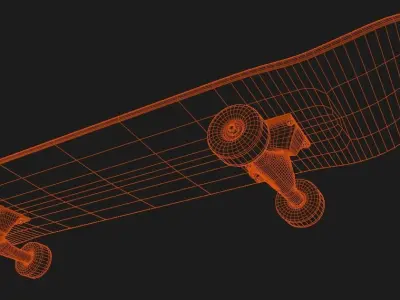 Realistic Skateboard for Advertisement and Movie 3D model