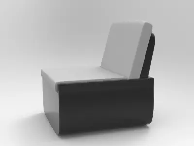 Kolp Armchair Low-poly 3D model