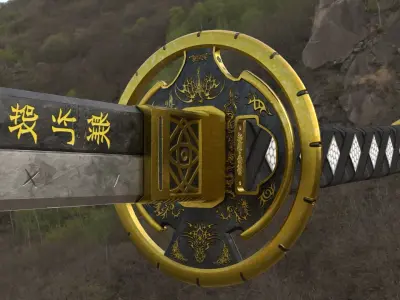 Samurai Sword 6 - Luxury Sword - Katana Low-poly 3D model