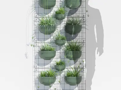 Painel jardim vertical 3D model
