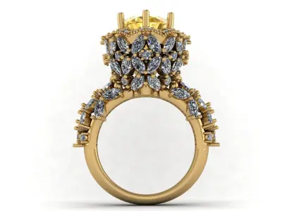 Marquis ring 001 3D print model