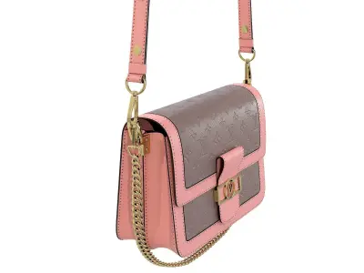 Louis Vuitton Dauphine Bag Pink 3D model