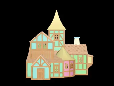 Medieval House 33 3D print model 3D model