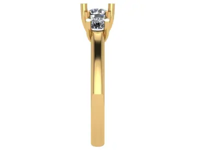 Round shape diamonds trellis ring 3D print model