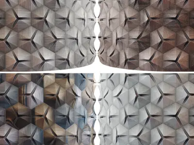 20 Wooden 3D Panel Materials 04 - PBR - 4K Low-poly 3D model