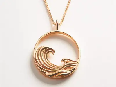 Unique Wave Pendant  3D print model