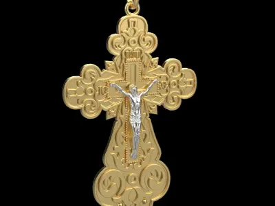Jesus Cross Pendant 8980 3D print model