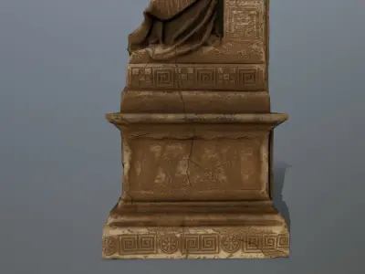 statue Low-poly 3D model 2