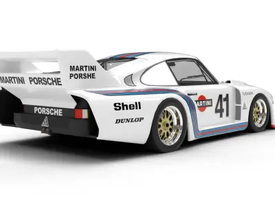 Porsche 935 1977 Martini Racing 3d model 3D model