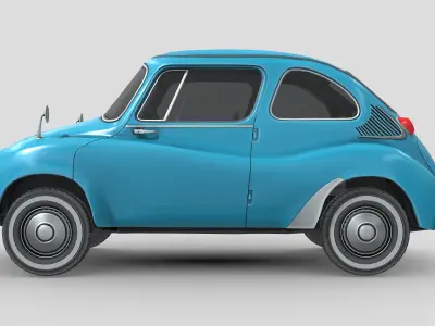 Subaru 360 1958 Low-poly 3D model