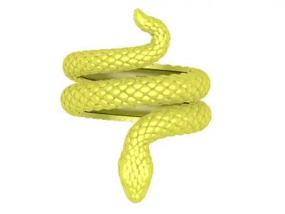 Coiled Snake Ring 3D Model for Jewelry Design 4060 3D print model