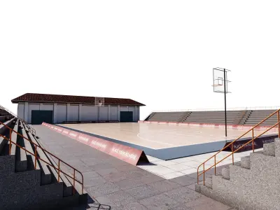 Basketball Small Stadium  Low-poly 3D model