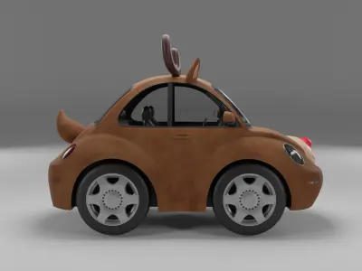 Deer Car 3D Model  3D model