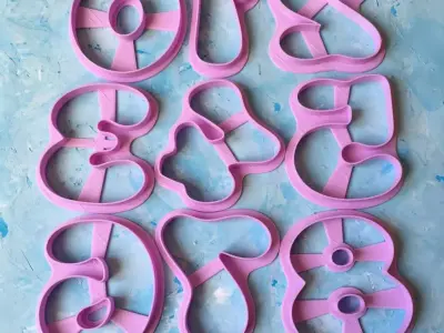 Set of numbers Cookie Cutter 3D print model