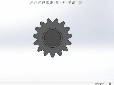 Industrial Gear Shaft CNC  3D Printable Mechanical Part 3D print model