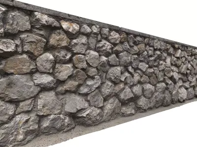 Wall Rock PBR  Low-poly 3D model