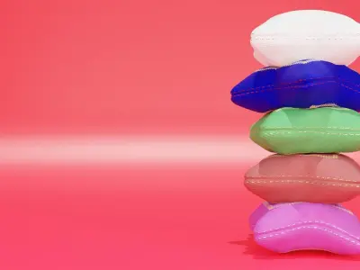 PILLOW SET Low-poly 3D model