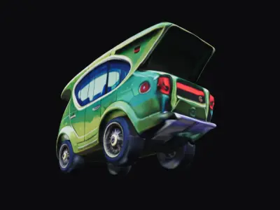 COOL CARS SolarRover no5 Collectable Model these WHEELS are HOT Low-poly 3D model