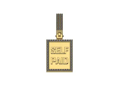 Self paid iced diamond bail pendant 3D print model