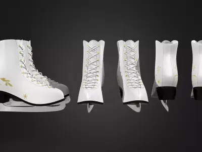 Ice Skates Low-poly 3D model