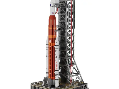 Lego NASA SLS Rocket  3D model