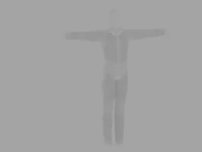 African American Rescuer Rigged Free low-poly 3D model