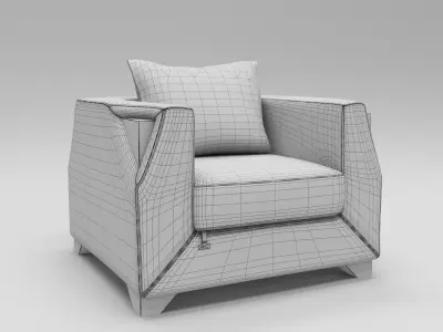 Stylish luxury sofa 3D model