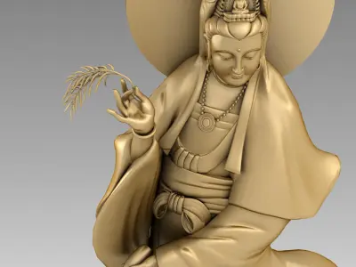 3D Models Kwan yin Bodhisattva Statue 3D model
